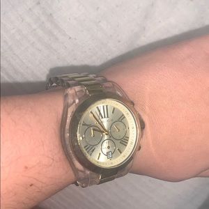 Stylish clear and gold Michael Kors Watch